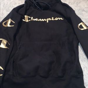 Black champion hoodie